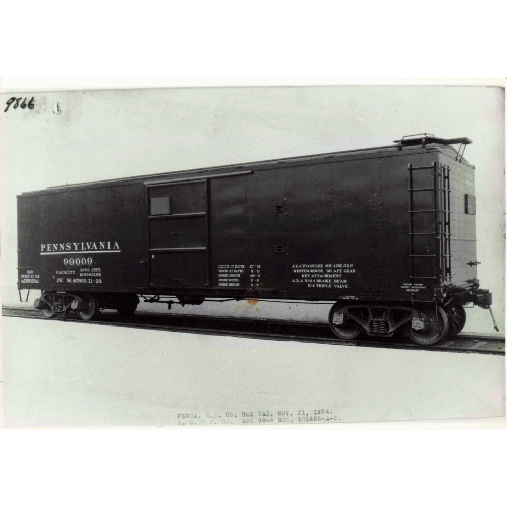 PRR Pennsylvania Railroad X29 Box Car #99009 ACF Builders Photo 1924 Vintage